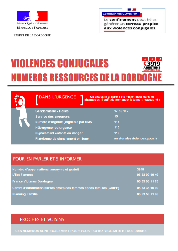 appels d'urgence dordogne